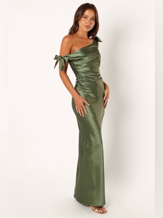 Petal & Pup Dresses & Skirts - Petal and Pup selma off shoulder maxi dress OLIVE size medium